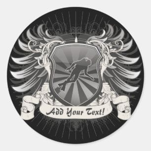 Pegatina Redonda Buceo Heraldry Scuba