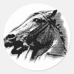 Pegatina Redonda Bucephalus