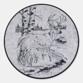 Pegatina Redonda Buck Creek