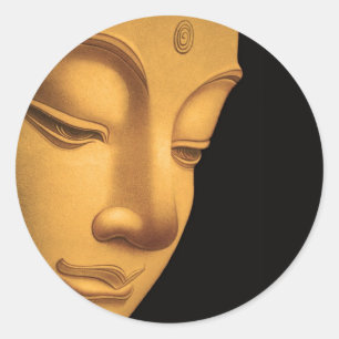 Pegatina Redonda Buda de Dios