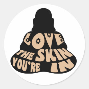 Pegatina Redonda Buda Love