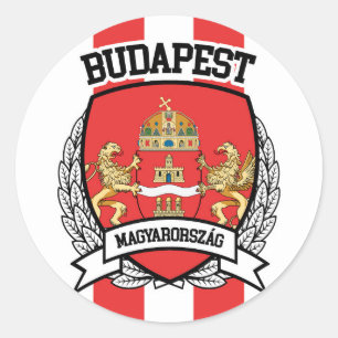 Pegatina Redonda Budapest
