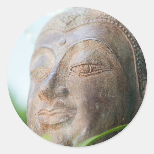 Pegatina Redonda Buddha Face (Anverso)