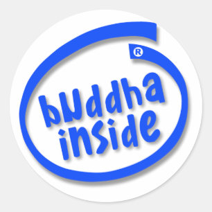 Pegatina Redonda buddha Inside