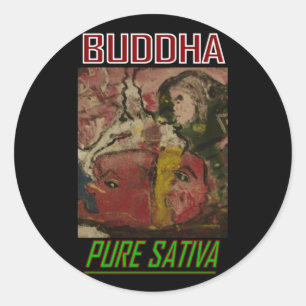 PEGATINA REDONDA BUDDHA PURA SATIVA