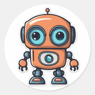 Pegatina Redonda Buddy Robot