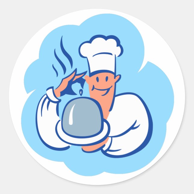 Pegatina Redonda ¡Buen apetito! (Anverso)