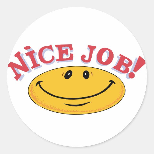 Pegatina Redonda ¡Buen trabajo! (Anverso)
