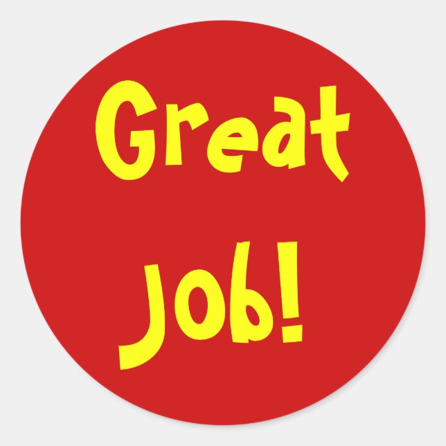 Pegatina Redonda ¡Buen trabajo! (Anverso)