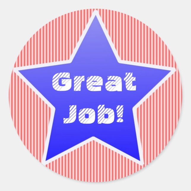 Pegatina Redonda ¡Buen trabajo! Pegatinas galardonados (Anverso)