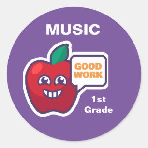 Pegatina Redonda ¡Buen trabajo! Personalizar del Premio a la Música