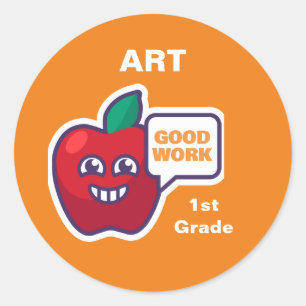 Pegatina Redonda ¡Buen trabajo! Personalizar del Premio de Arte Est
