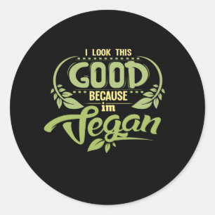 Pegatina Redonda Buen Vegan