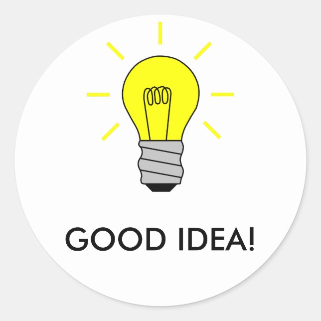 PEGATINA REDONDA ¡BUENA IDEA! (Anverso)