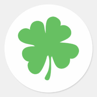 Pegatina Redonda Buena suerte Cloverleaf - Shamrock - trefoil
