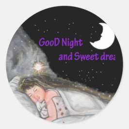 Pegatina Redonda Buenas noches