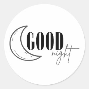 Pegatina Redonda Buenas noches