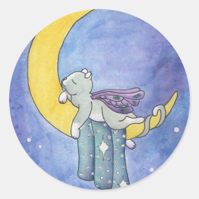 Pegatina Redonda Buenas noches (Anverso)