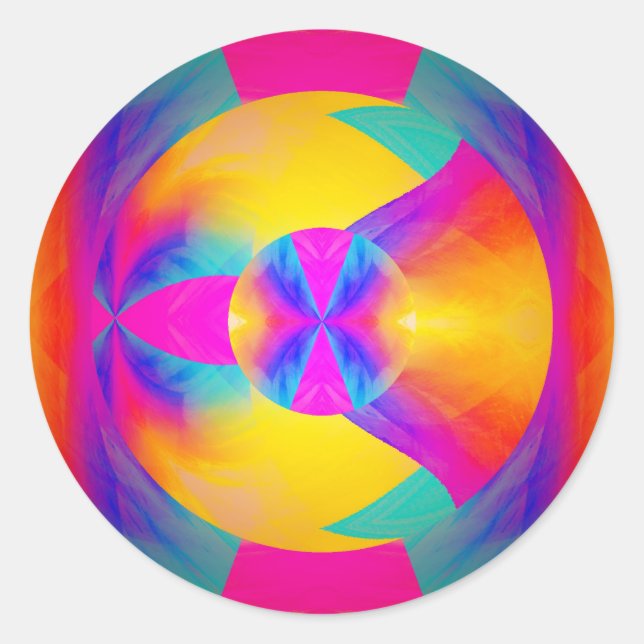 Pegatina Redonda Buenas vibraciones (Anverso)