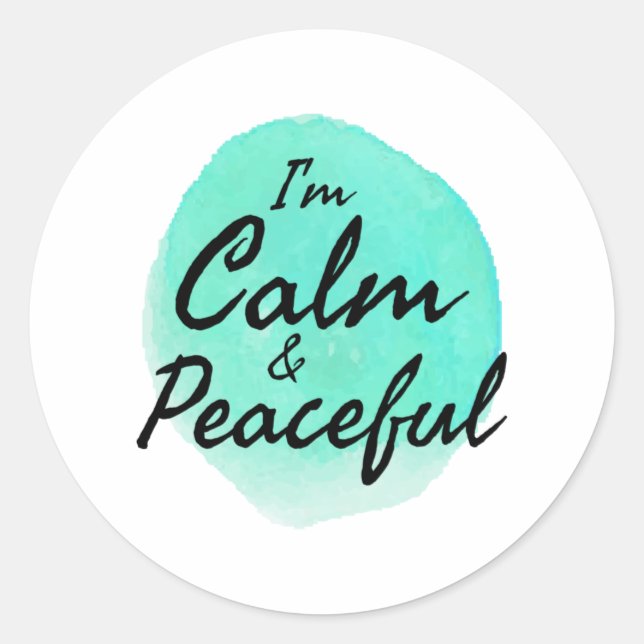 Pegatina Redonda Buenas vibraciones inspiradoras para los trabajado (Anverso)