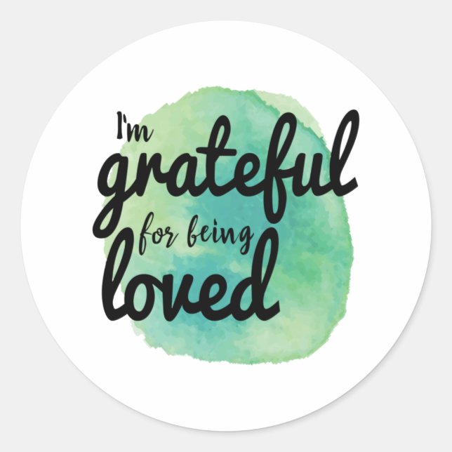 Pegatina Redonda buenas vibraciones positivas para los trabajadores (Anverso)