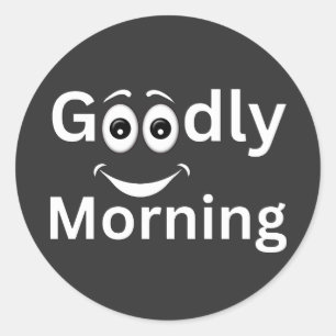 Pegatina Redonda Buenos días