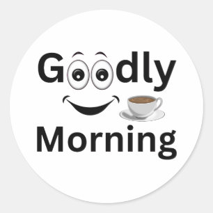 Pegatina Redonda Buenos días
