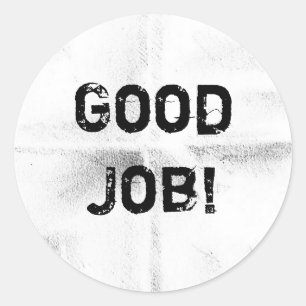 PEGATINA REDONDA BUENOS PEGATINAS DE TRABAJO