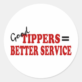 Pegatina Redonda Buenos Tippers= Mejor Servicio