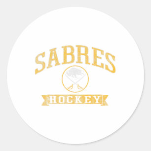 Pegatina Redonda Buffalo Sabres Hockey Vintage Azul Oficial Nhl