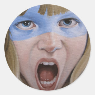 Pegatina Redonda Buffalo Sunrise