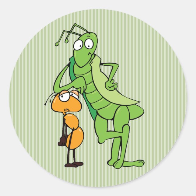 Pegatina Redonda Bug Buddies (Anverso)