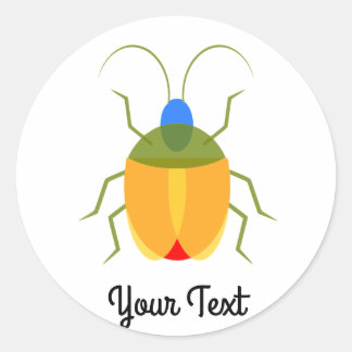 Pegatina Redonda Bug colorido