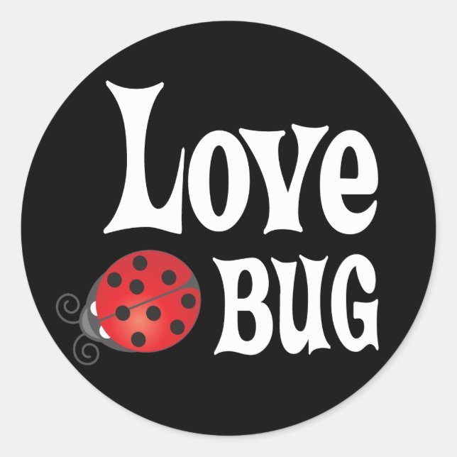 Pegatina Redonda Bug de amor - Ladybug (Anverso)