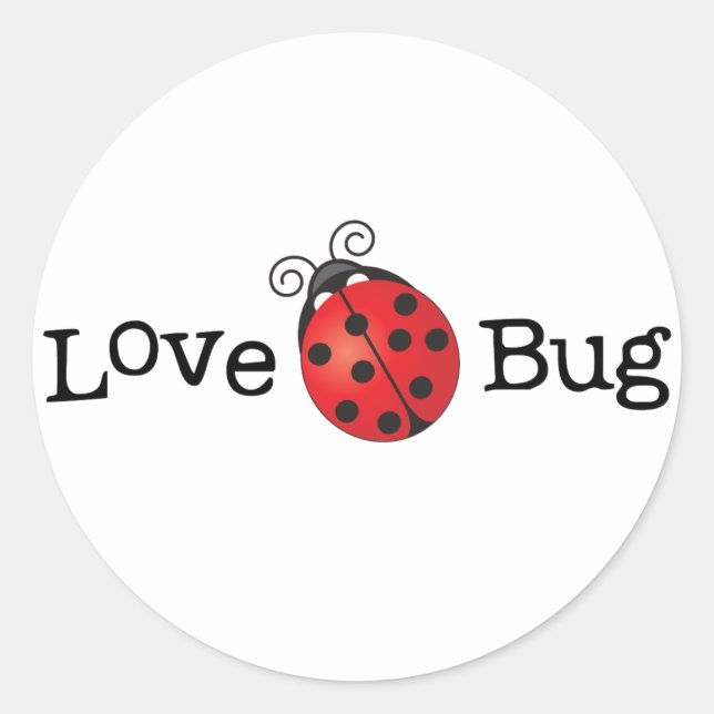 Pegatina Redonda Bug de amor - Ladybug (Anverso)