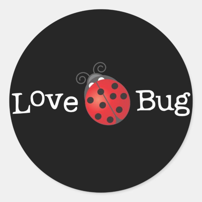 Pegatina Redonda Bug de amor - Ladybug (Anverso)
