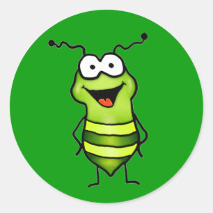 Pegatina Redonda Bug feliz