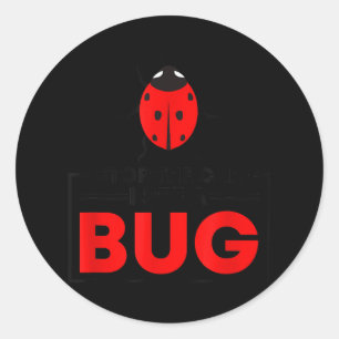 Pegatina Redonda Bug Lover - Coleccionador de insectos entomólogo f