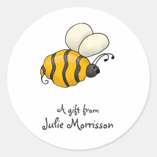Pegatina Redonda Buggies del patio trasero ・ Bumblebee