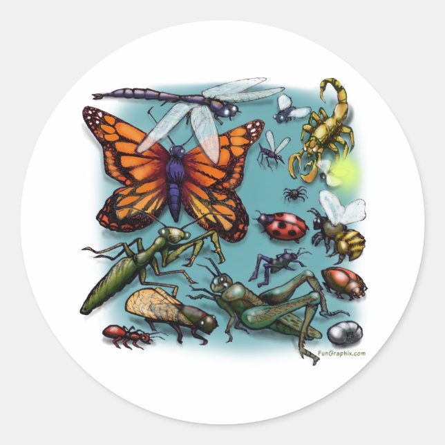 Pegatina Redonda Bugs (Anverso)