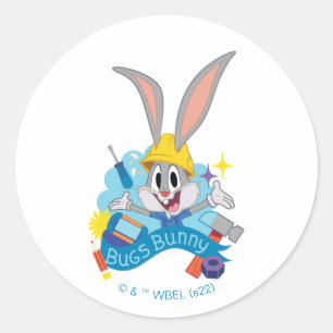 Pegatina Redonda BUGS BUNNY BUILDERS™  BUGS BUNNY™ Caracteres Art