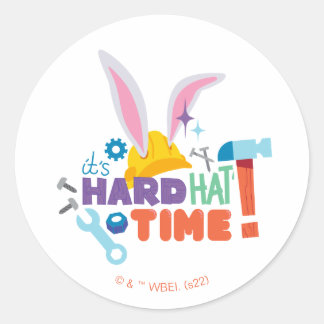 Pegatina Redonda BUGS BUNNY BUILDERS™| Es tiempo de Gorra duro