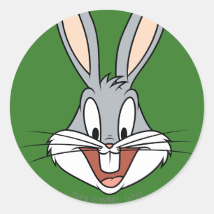 Pegatina Redonda BUGS BUNNY™ Cara sonriente