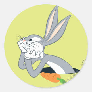 Pegatina Redonda BUGS BUNNY™ con Zanahoria