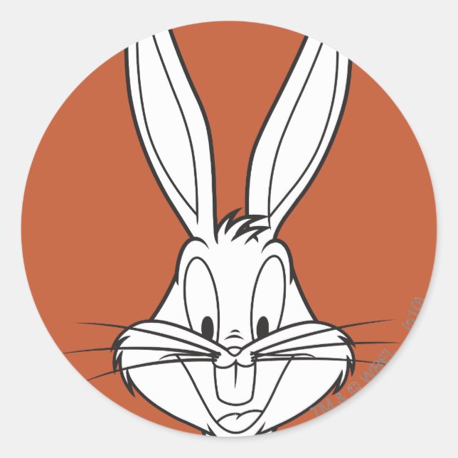Pegatina Redonda BUGS BUNNY™ Face Sonriente (Anverso)