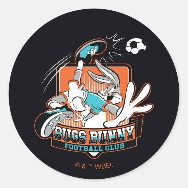 Pegatina Redonda BUGS BUNNY™ Football Club Badge (Anverso)