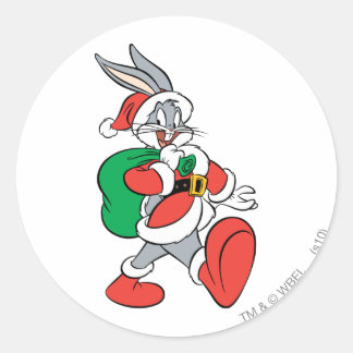 Pegatina Redonda BUGS BUNNY™ Santa