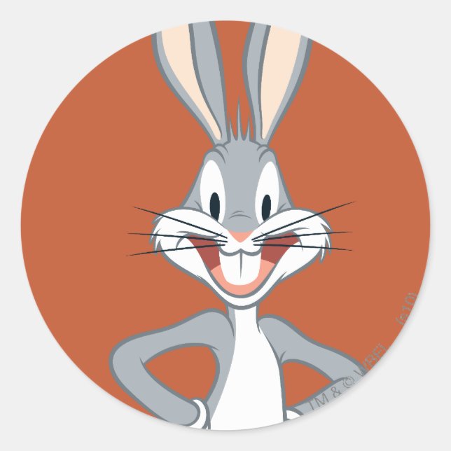 Pegatina Redonda BUGS BUNNY™ Standing (Anverso)