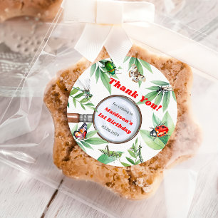 Pegatina Redonda Bugs & Insects Vintage Birthday Party