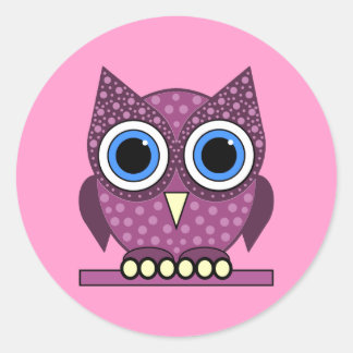 Pegatina Redonda búho